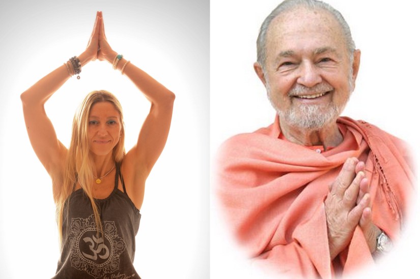 Alessandra and Swami Kriyananda, direct disciple of Paramahansa Yogananda in the Kriya Yoga Lineage