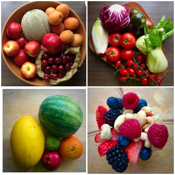 Summer Fruits and vegetables. 